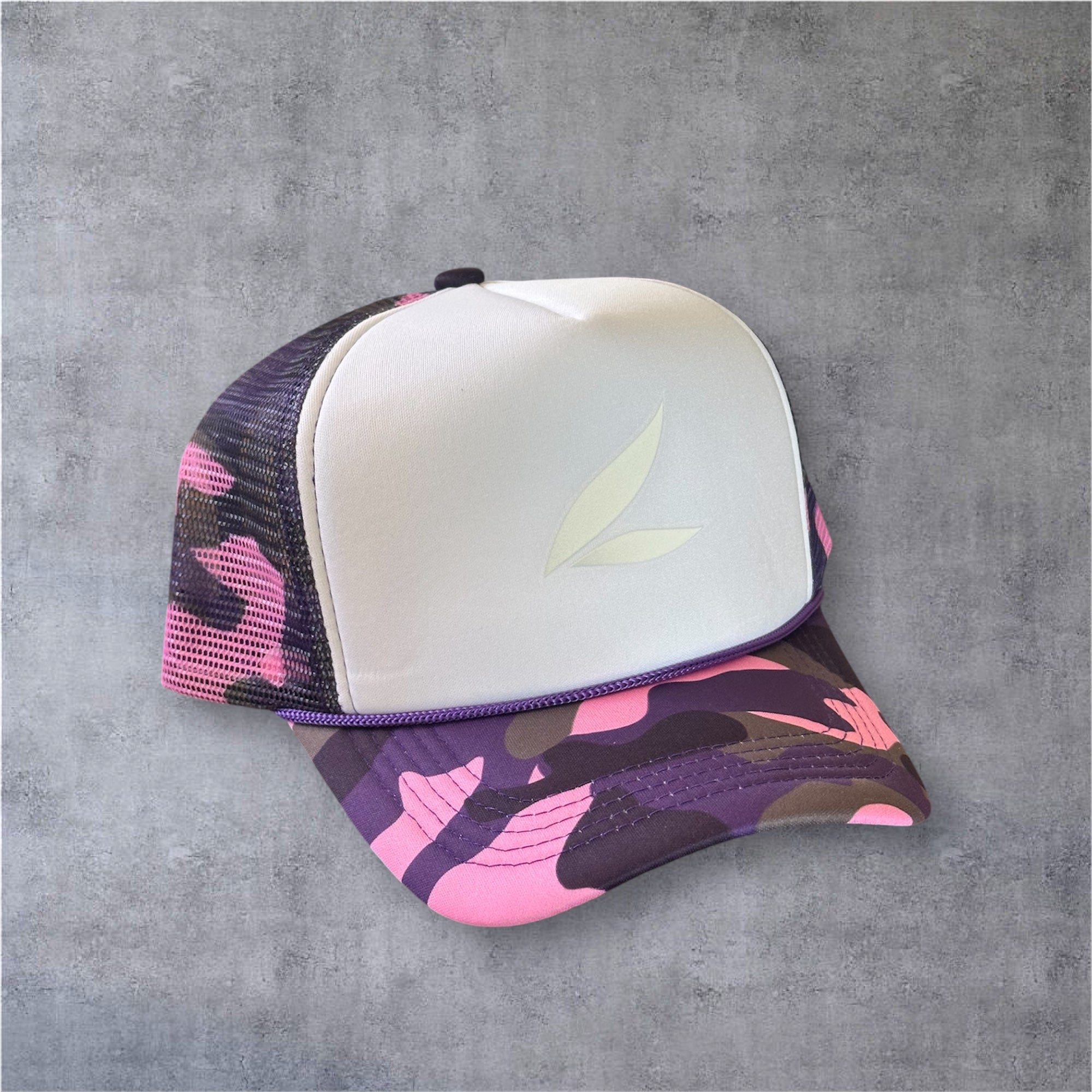 AB Freedom Artist Symbolism Trucker Hat - Pink Camouflage Ghost Logo